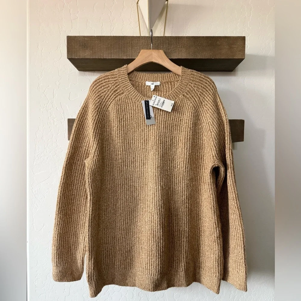 BP|Nordstrom Women’s neutral Tan knit Crewneck Sweater,NWT•••Large,winter staple - Picture 2 of 11